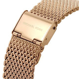 Michael Kors Lennox Three Hand Rose Gold Dial Rose Gold Mesh Strap Watch For Women - MK7336 Authentic Buy Shop Now