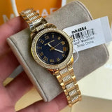 Michael Kors Tibby Multifunction Analog Black Dial Gold Steel Strap Watch for Women - MK4684 Authentic Buy Shop Now