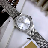 Michael Kors Lennox Three-Hand Silver Dial Silver Steel Strap Watch For Women - MK7337 Authentic Buy Shop Now