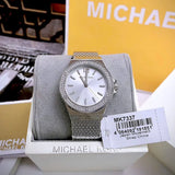 Michael Kors Lennox Three-Hand Silver Dial Silver Steel Strap Watch For Women - MK7337 Authentic Buy Shop Now