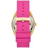 Michael Kors Janelle Quartz Pink Dial Pink Rubber Strap Watch For Women - MK7349 Authentic Buy Shop Now