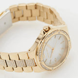 Michael Kors Lenox Three Hand Silver Dial Gold Steel Strap Watch For Women - MK7361 Authentic Buy Shop Now