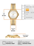 Michael Kors Lenox Three Hand Silver Dial Gold Steel Strap Watch For Women - MK7361 Authentic Buy Shop Now
