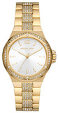 Michael Kors Lennox Three-Hand Silver Dial Gold Steel Strap Watch For Women - MK7278 Authentic Buy Shop Now