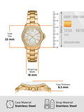 Michael Kors Everest Three-Hand Mother of Pearl White Dial Gold Steel Strap Watch For Women - MK7363 Authentic Buy Shop Now