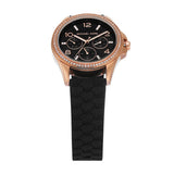 Michael Kors Mini Pilot Black Dial Black Silicone Strap Watch For Women - MK7373 Authentic Buy Shop Now