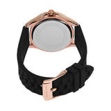 Michael Kors Mini Pilot Black Dial Black Silicone Strap Watch For Women - MK7373 Authentic Buy Shop Now