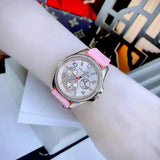 Michael Kors Mini Pilot Quartz Rose Gold Dial Pink Silicone Strap Watch For Women - MK7375 Authentic Buy Shop Now