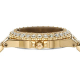 Michael Kors Lennox Three Hand Black Dial Gold Steel Strap Watch For Women - MK7394 Authentic Buy Shop Now