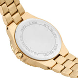 Michael Kors Lennox Quartz Green Dial Gold Steel Strap Watch For Women - MK7395 Authentic Buy Shop Now