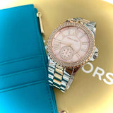 Michael Kors Everest Three Hand Rose Gold Dial Two Tone Steel Strap Watch For Women - MK7402 Authentic Buy Shop Now