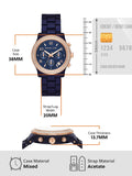 Michael Kors Runway Chronograph Blue Dial Blue Steel Strap Watch for Women - MK7423 Authentic Buy Shop Now