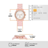 Michael Kors Runway Chronograph White Dial Pink Steel Strap Watch for Women - MK7424 Authentic Buy Shop Now
