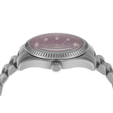 Michael Kors Lexington Three-Hand Pink Dial Silver Steel Strap Watch For Women - MK7443 Authentic Buy Shop Now