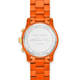 Michael Kors Runway Chronograph Limited Edition Orange Dial Orange Steel Strap Watch for - MK7477LE Authentic Buy Shop Now