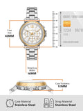 Michael Kors Maren Chronograph Silver Dial Silver Steel Strap Watch for Women - MK7495 Authentic Buy Shop Now