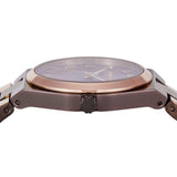 Michael Kors Lennox Analog Brown Dial Two Tone Steel Strap Watch for Women - MK7501 Authentic Buy Shop Now