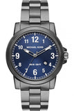 Michael Kors Paxton Analog Blue Dial Grey Steel Strap Watch For Men - MK8499 Authentic Buy Shop Now