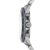 Michael Kors Bayville Chronograph Blue Dial Grey Steel Strap Watch For Men - MK8727 Authentic Buy Shop Now