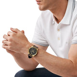 Michael Kors Brecken Chronograph Black Dial Brown Leather Strap Watch For Men - MK8849 Authentic Buy Shop Now
