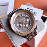 Michael Kors Brecken Chronograph Grey Dial Silver Mesh Strap Watch For Men - MK8868 Authentic Buy Shop Now