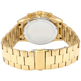 Michael Kors Slim Runway Chronograph Gold Dial Gold Steel Strap Watch For Men - MK8909 Authentic Buy Shop Now