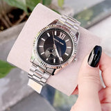 Michael Kors Lexington Quartz Black Dial Silver Steel Strap Watch For Women - MK8946 Authentic Buy Shop Now