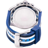 Michael Kors Brecken Chronograph Blue Dial Two Tone PVC Strap Watch For Men - MK8950 Authentic Buy Shop Now