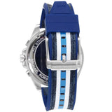 Michael Kors Brecken Chronograph Blue Dial Two Tone PVC Strap Watch For Men - MK8950 Authentic Buy Shop Now