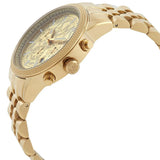 Michael Kors Hutton Chronograph Gold Dial Gold Steel Strap Watch For Men - MK8953 Authentic Buy Shop Now