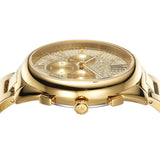 Michael Kors Janelle Chronograph Gold Dial Gold Steel Strap Watch For Men - MK8995 Authentic Buy Shop Now