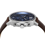 Michael Kors Sullivan Quartz Blue Dial Brown Leather Strap Watch For Men - MK8996 Authentic Buy Shop Now