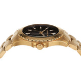Michael Kors Everest Three-Hand Black Dial Gold Steel Strap Watch For Men - MK9078 Authentic Buy Shop Now