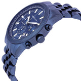 Michael Kors Hutton Chronograph Blue Dial Blue Steel Strap Watch For Men - MK9088 Authentic Buy Shop Now