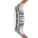 Michael Kors Everest Analog White Dial Brown Leather Strap Watch For Men - MK9092 Authentic Buy Shop Now