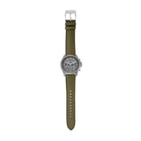 Michael Kors Pilot Chronograph Grey Dial Grey Leather Strap Watch for Men - MK9129 Authentic Buy Shop Now