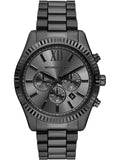 Michael Kors Lexington Chronograph Black Dial Black Steel Strap Watch for Men - MK9154 Authentic Buy Shop Now
