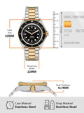 Michael Kors Maritime Three Hand Black Dial Two Tone Steel Strap Watch for Men - MK9180 Authentic Buy Shop Now