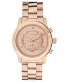 Michael Kors Runway Chronograph Rose Gold Dial Rose Gold Steel Strap Watch for Men - MK8096 Authentic Buy Shop Now