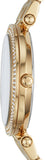 Michael Kors Mini Darci Quartz Black Dial Gold Steel Strap Watch For Women - MK3738 Authentic Buy Shop Now