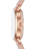 Michael Kors Petite Portia Silver Dial Pink Rubber Strap Watch For Women - MK2735 Authentic Buy Shop Now