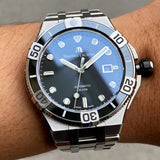 Maurice Lacroix Aikon Venturer Black Dial Silver Steel Strap Watch for Men - AI6058-SS002-330-1 Authentic Buy Shop Now