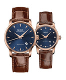 Mido Baroncelli Automatic Midnight Blue Dial Brown Leather Strap Watch For Women - M7600.3.65.8 Authentic Buy Shop Now