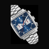 Tag Heuer Monaco Automatic Chronograph Blue Dial Silver Steel Strap Watch for Men - CBL2111.BA0644 Authentic Buy Shop Now