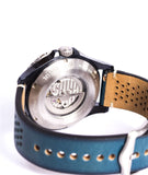 Fossil Crewmaster Sports Automatic Blue Dial Blue Leather Strap Watch for Men - ME3149 Authentic Buy Shop Now
