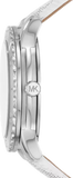 Michael Kors Runway Three Hand White Dial White Leather Strap Watch For Women - MK6998 Authentic Buy Shop Now