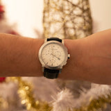 Burberry The City Chronograph White Dial Black Leather Strap Watch for Men - BU9355 Authentic Buy Shop Now