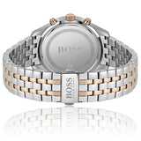 Hugo Boss Associate Chronograph Black Dial Two Tone Steel Strap Watch for Men - 1513840 Authentic Buy Shop Now