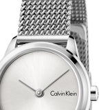 Calvin Klein Minimal White Dial Silver Mesh Bracelet Watch for Women - K3M231Y6 Authentic Buy Shop Now