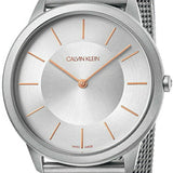 Calvin Klein Minimal Silver Dial Silver Mesh Strap Watch For Men - K3M521Y6 Authentic Buy Shop Now